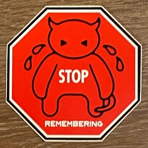 Authentic RADIOHEAD Amnesiac Crying Minotaur Stop Remembering Promo Sticker